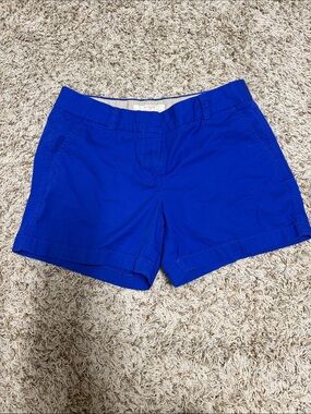J. Crew Women's Cobalt Blue Cotton Bermuda Shorts